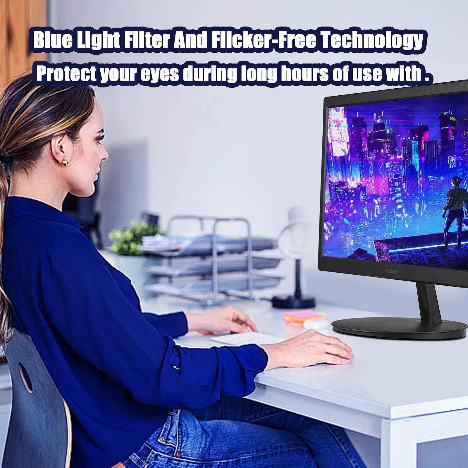 Монітор docooler Ultra Thin LED 20 дюймів з високою прозорістю для захисту очей з роздільною здатністю 1440 x 900 час відгуку 1 мс сумісний з інтерфейсом VGA, фото №2