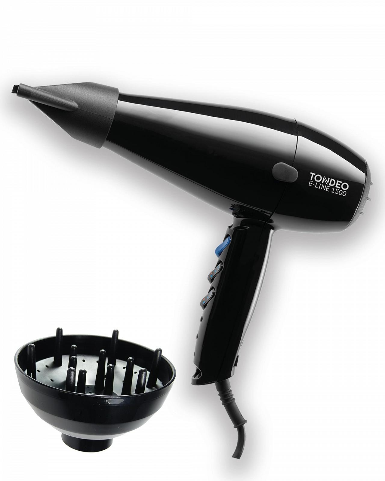 Фен Tondeo E-Line 1500 Profi, черный, фото №1