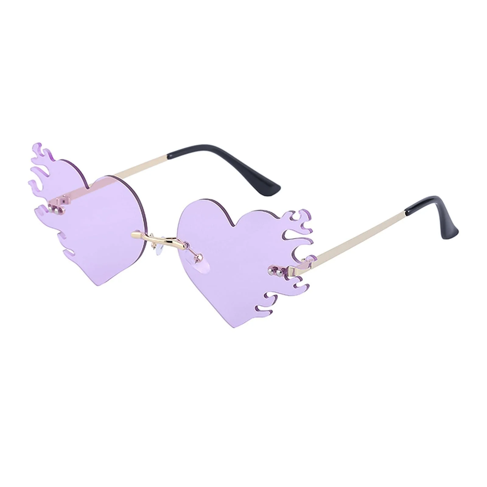 Сонцезахисні окуляри Серце LJCZKA Без оправи Полум'я Унісекс, фото №1 Сонцезахисні окуляри Серце LJCZKA Без оправи Полум'я Унісекс, фото №1