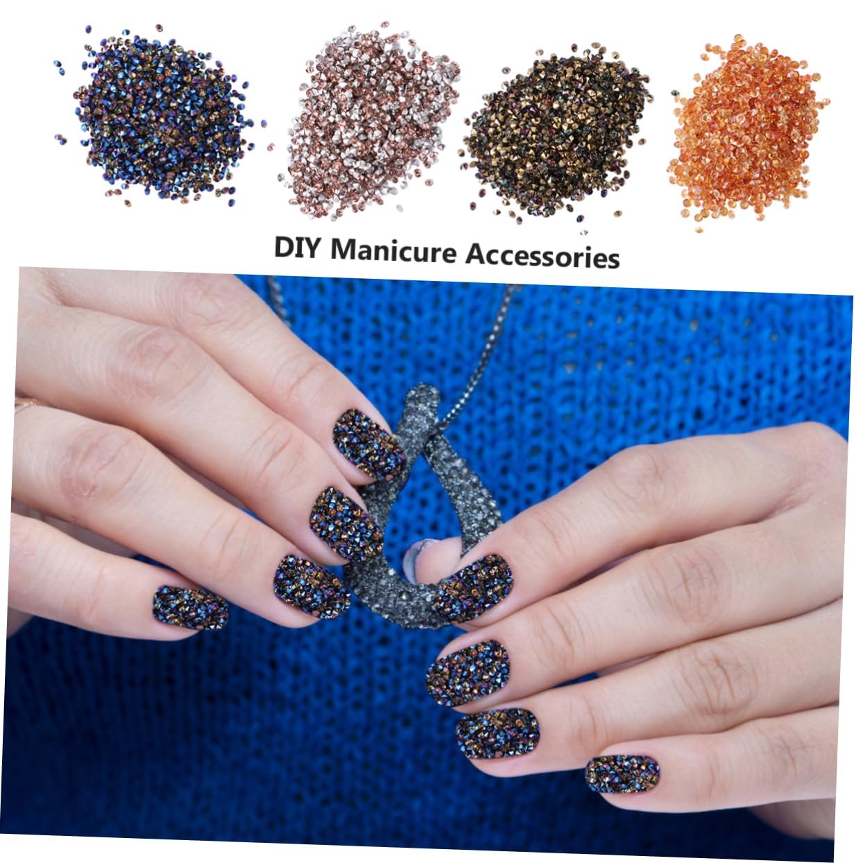 Стрази Для Нігтів FRCOLOR Мікро-цирконій 4 упаковки, фото №5