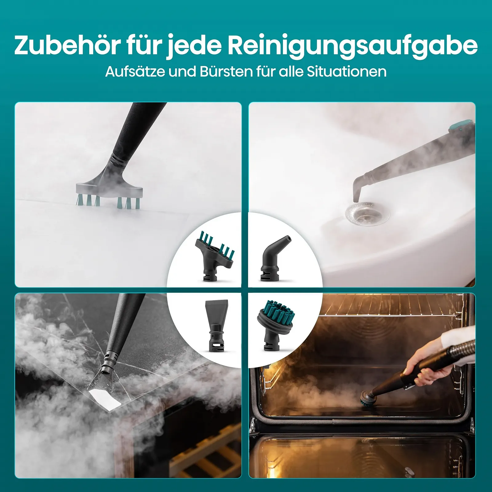 Пароочисник Hisense HSSC007A 1500 W 1.8 L 2-в-1 4 режими, фото №11