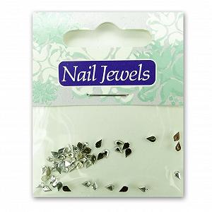 Капли Стразы Акриловые для ногтей EigenArt Серебряные - Фото 1