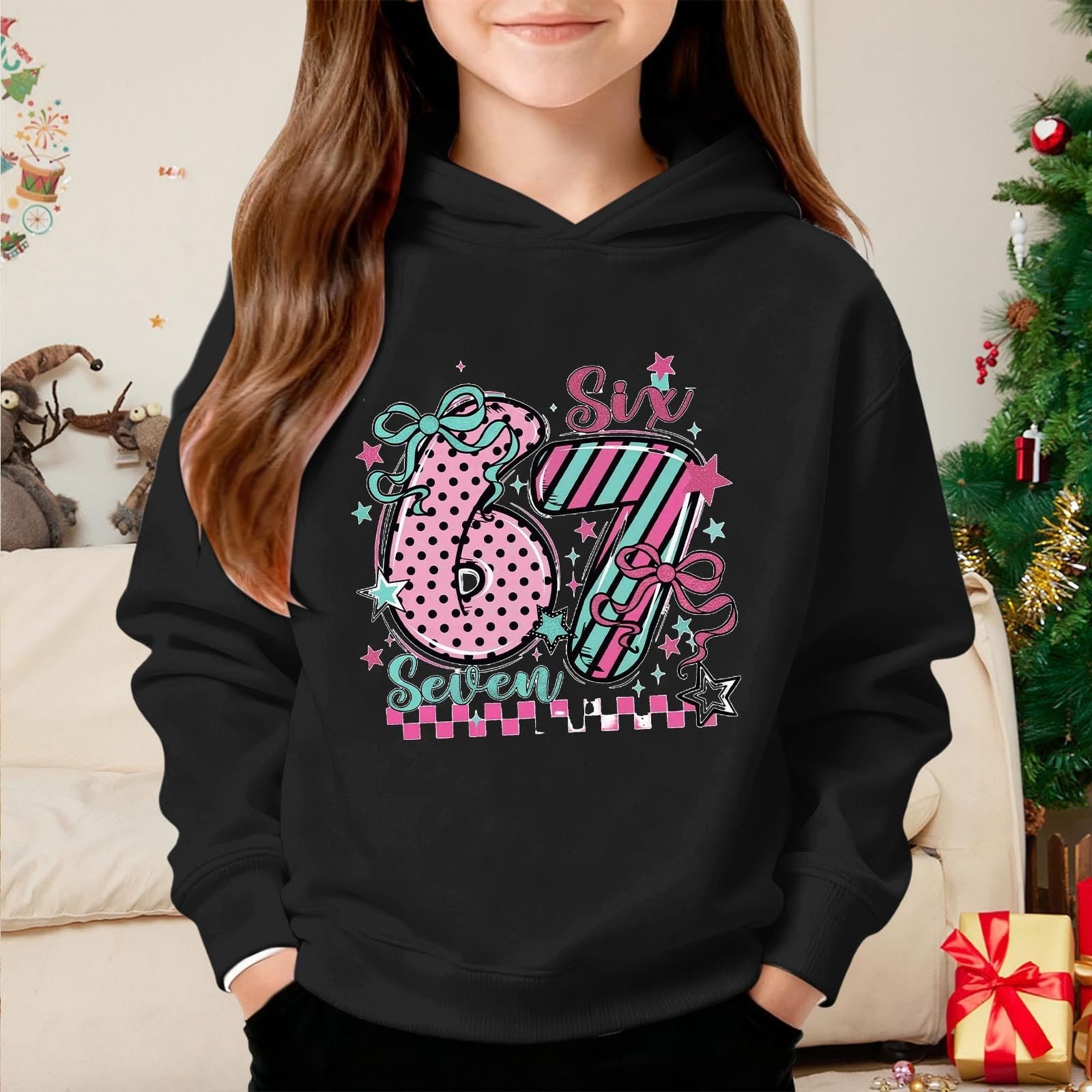 Худі з мемом 67 для підлітків, худі з довгими рукавами, фото №4