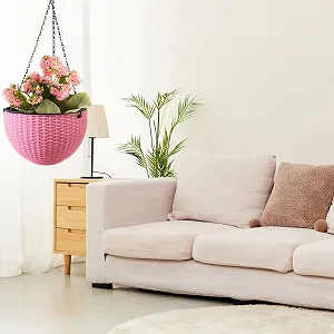 Підвісні горщики для квітів hifrom Набір 2 шт. 20 см Рожеві synthetic.ua - Фото 1