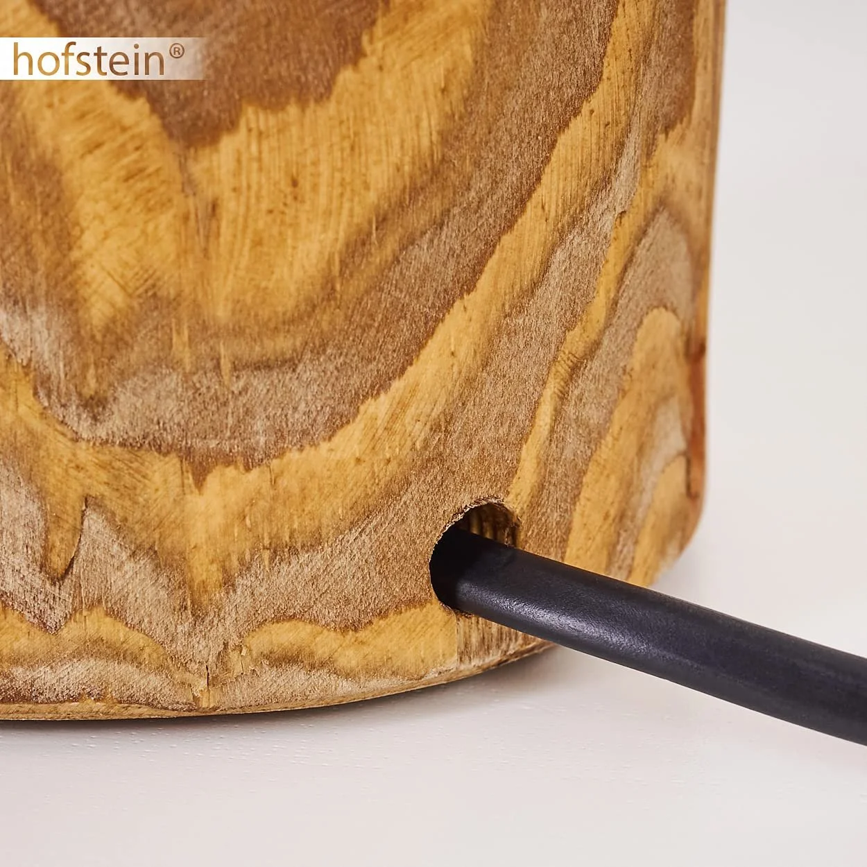 Настільна лампа Canedo 1-лампова дерево/пластик Скандинавський дизайн E27 Натуральний/Чорний, фото №7