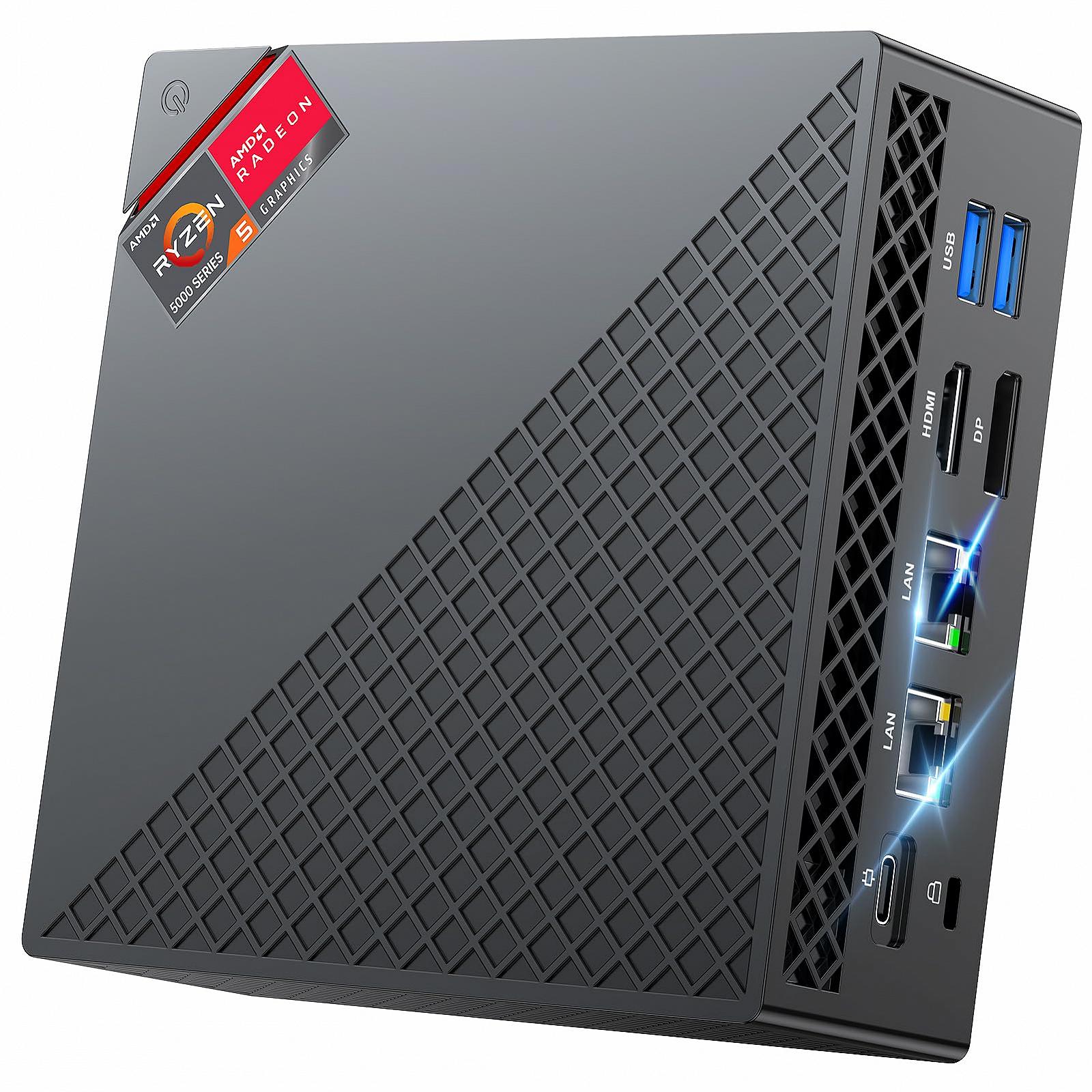 Mini ПК NiPoGi AM06 PRO AMD Ryzen 5 5500U 32GB RAM, 512GB M.2 NVMe SSD 4K UHD, фото №6