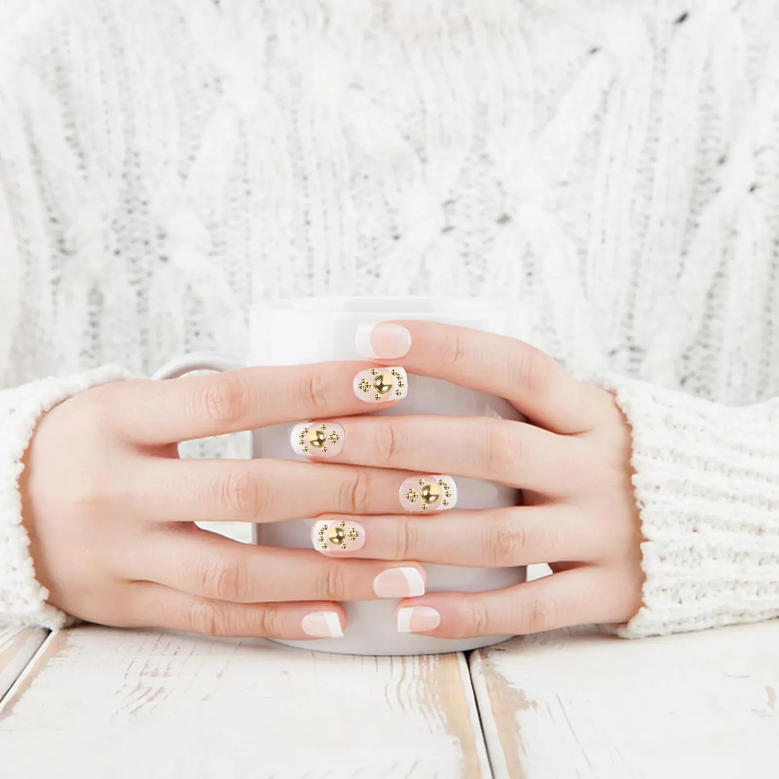 Напівкруглі намистини VILLCASE 1000 шт. Намистини з плоскою задньою частиною для нігтів, фото №7