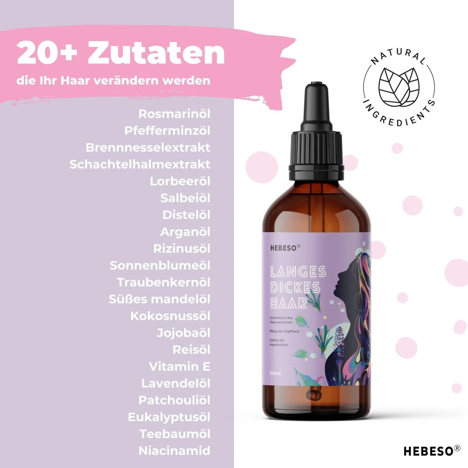 Олія HEBESO Для Довгого та Густого Волосся, фото №3