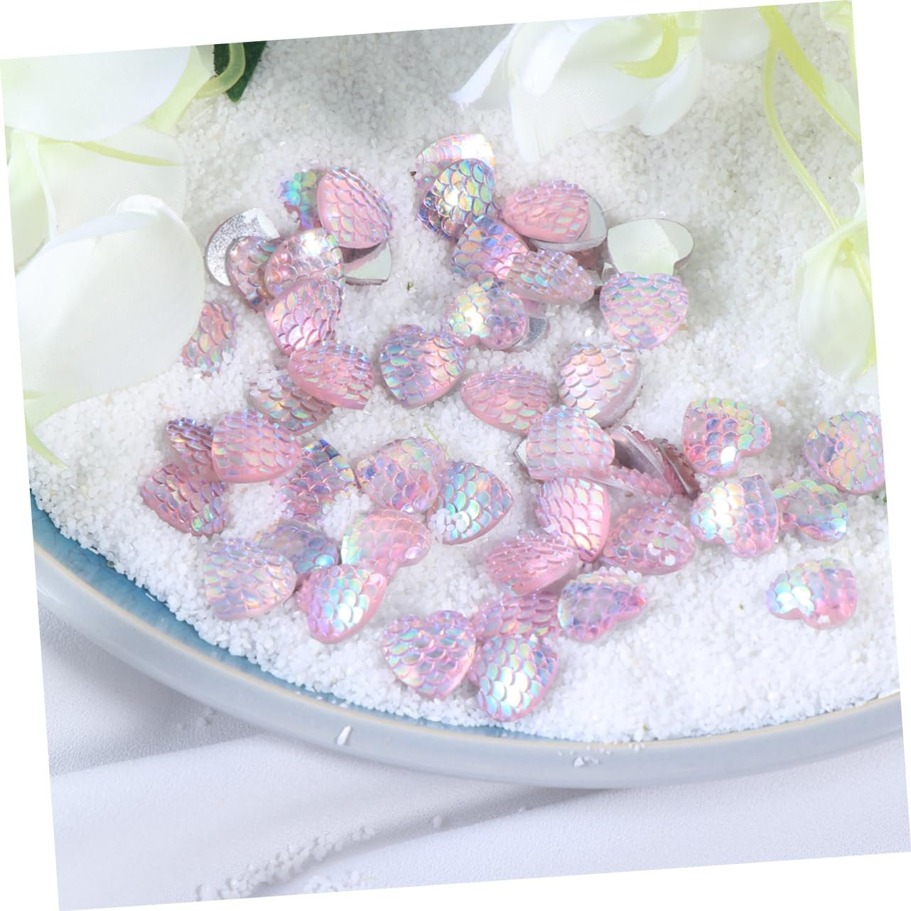 Украшение Набор 50 шт. Смола Украшение Кристалл Друза Ваза Стразы Розовый, фото №2