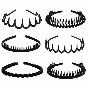 Набор пластиковых обручей для волос 6шт. - Фото 1