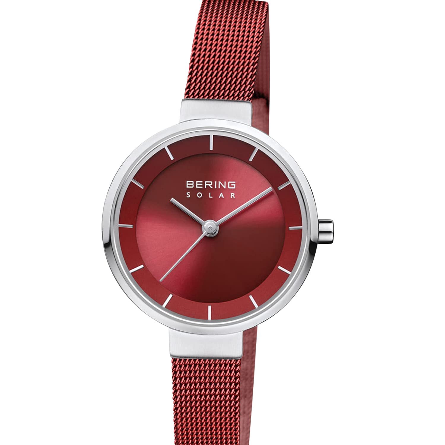 Женские часы Solar BERING 27 мм, корпус из нержавеющей стали, циферблат Sunray, миланский браслет, сапфировое стекло, 5 ATM, 14627, фото №3 Женские часы Solar BERING 27 мм, корпус из нержавеющей стали, циферблат Sunray, миланский браслет, сапфировое стекло, 5 ATM, 14627, фото №3