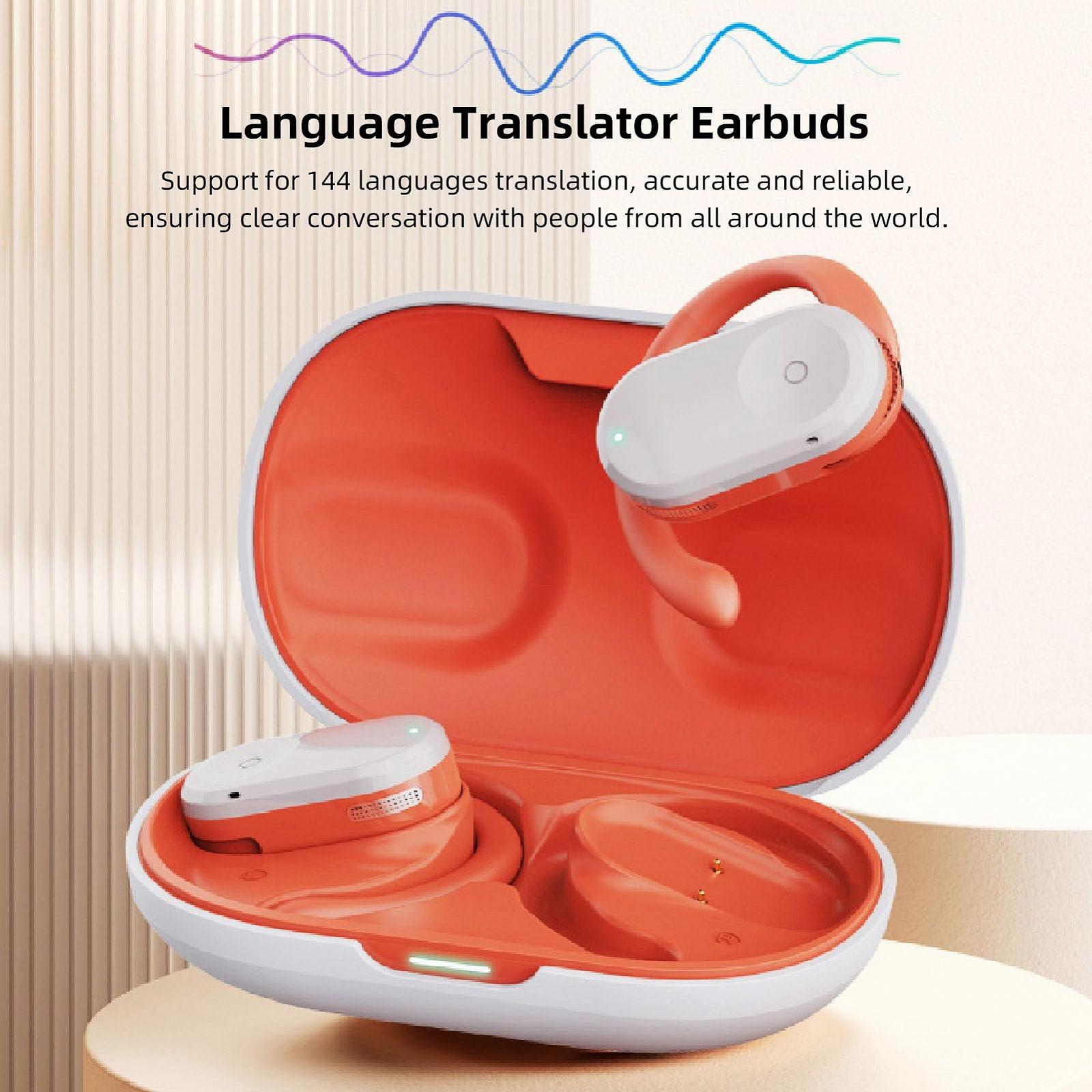 Навушники-перекладачі White/Orange, фото №2