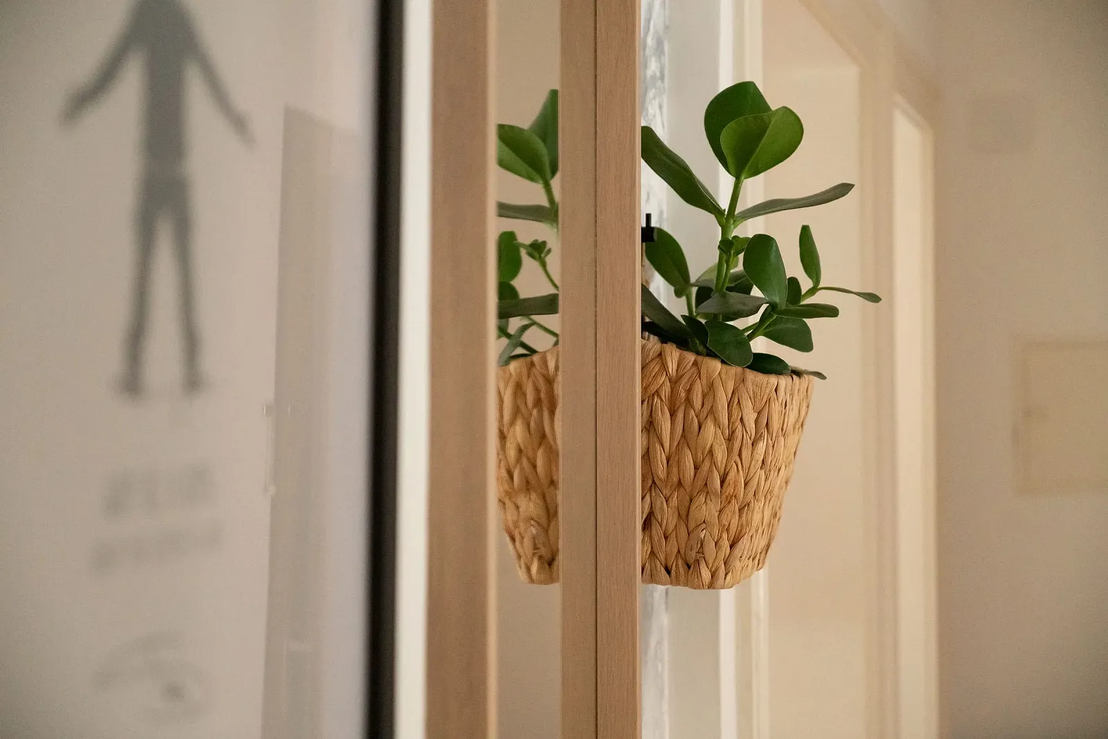 Підвісний настінний кошик Decorasian з водяного гіацинта 28x15 см, фото №2 Підвісний настінний кошик Decorasian з водяного гіацинта 28x15 см, фото №2