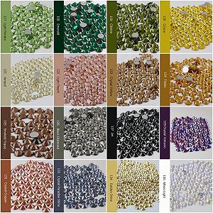 Стрази Плоскі Зі Скла Прозорий Кристал 35 Кольорів (Колір: 126, Розмір: SS4-14400шт) 100г synthetic.ua - Фото 1