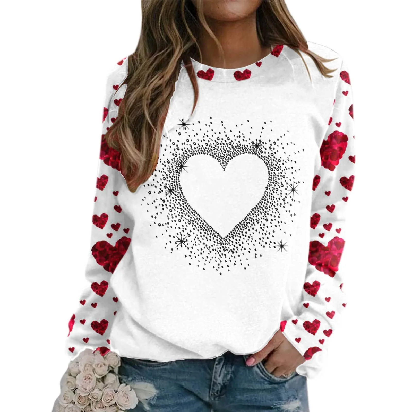 Женский свитшот оверсайз Generisch, летние топы, женский длинный рукав, повседневный пуловер, толстовки для девушек-подростков с длинным рукавом, спортивные топы, женские топы с принтом букв, легкая спортивная куртка на Хэллоуин, фото №3