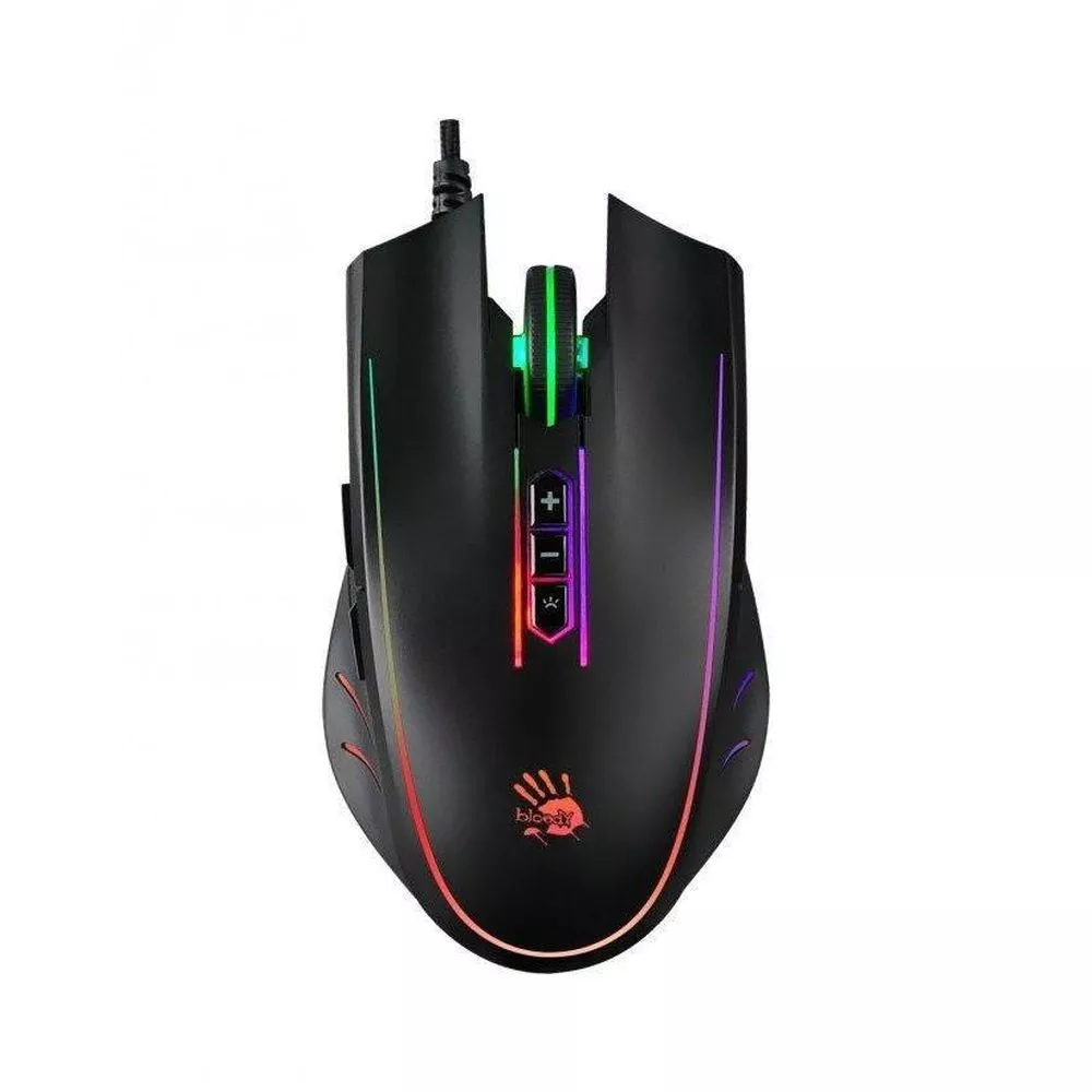 Мышь A4Tech Q81 USB Curve Bloody Black Neon XGlide Optical 3200CPI, фото №1
