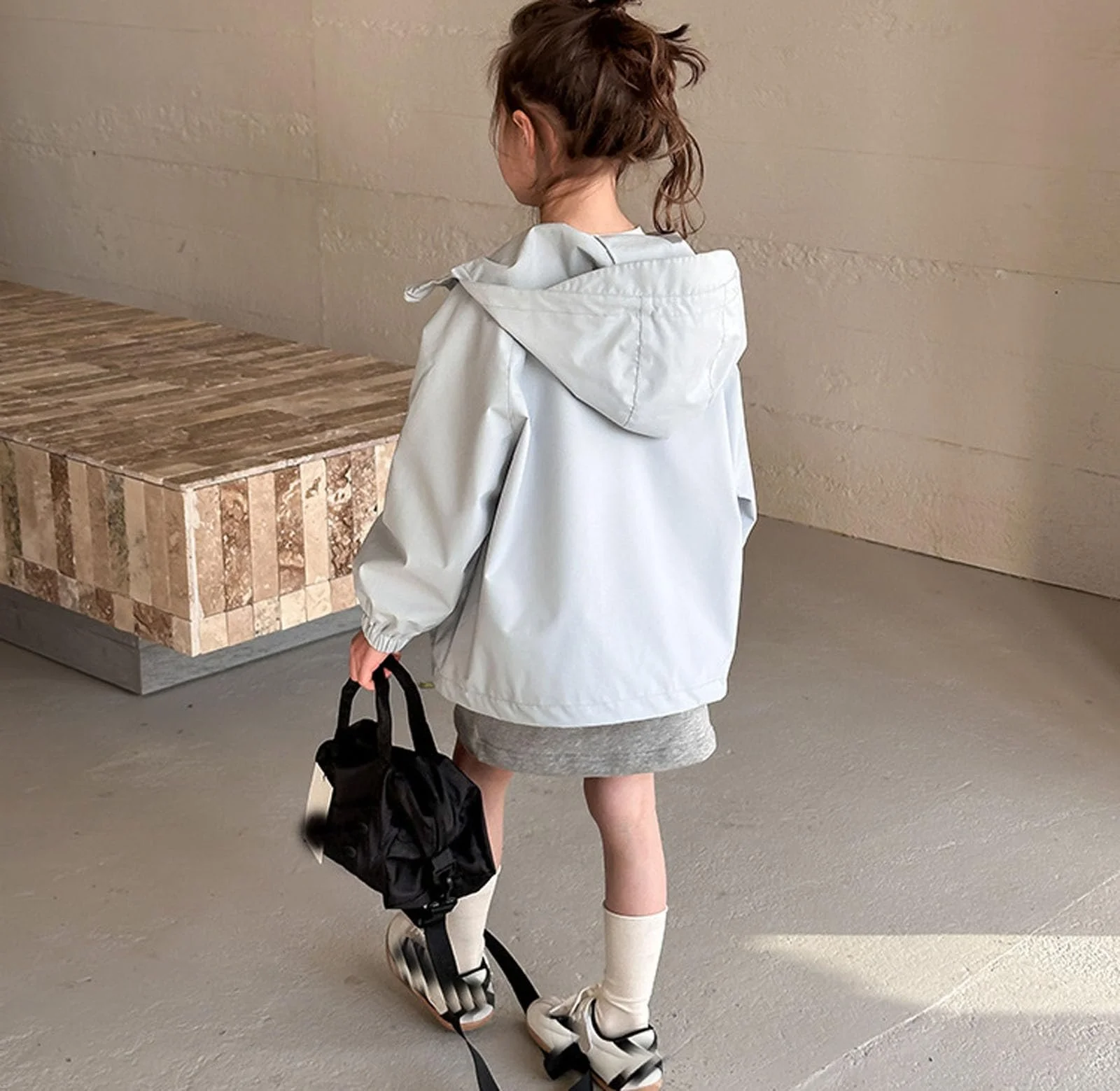 Вітрівка Generisch для дітей, з капюшоном, вільного крою, вітрозахисна, фото №4