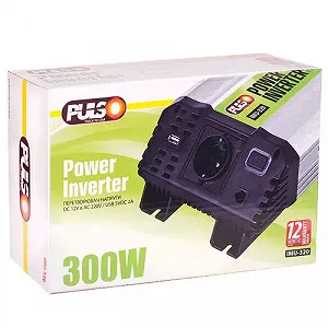 Преобраз напряжения PULSO/IMU 320/12V-220V/300W/USB-5VDC2.0A/мод.волна/клеммы (IMU-320) synthetic.ua - Фото 1