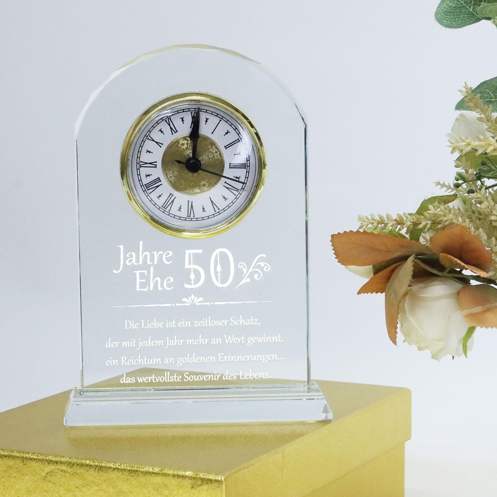 Настольные часы Top-spring Юбилей свадьбы 50 лет Кварцевые Золотой (50th Anniversary), фото №8 Настольные часы Top-spring Юбилей свадьбы 50 лет Кварцевые Золотой (50th Anniversary), фото №8