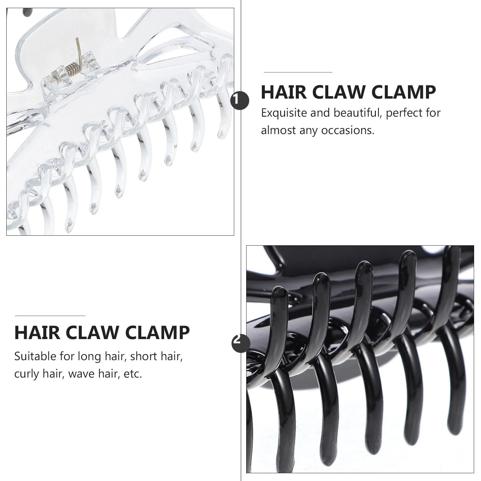 Набор зажимов для волос 2 шт. Miss Make Акриловый зажим для волос, фото №6 Набор зажимов для волос 2 шт. Miss Make Акриловый зажим для волос, фото №6