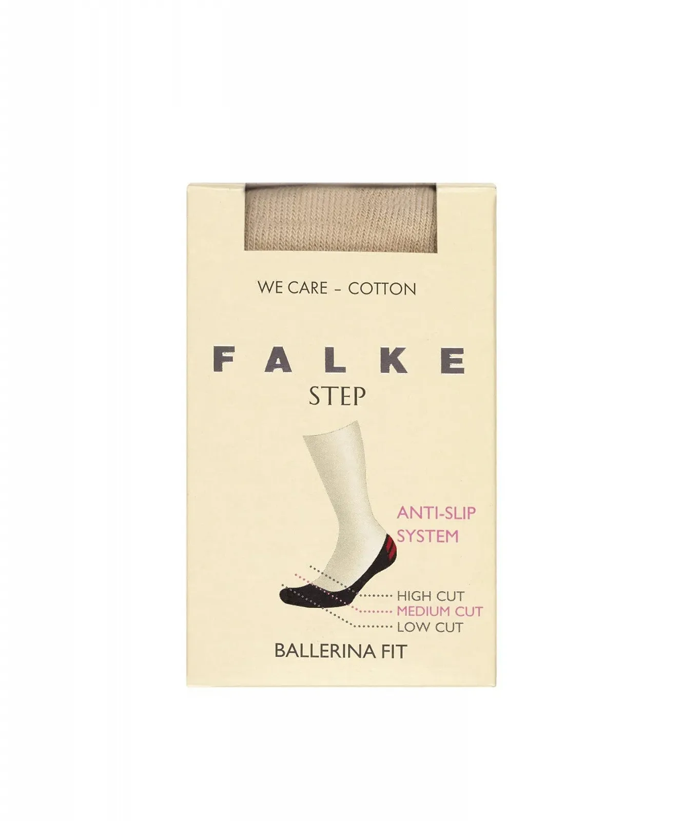 Носки FALKE Invisible Step Medium Cut Box Дышащий Экологичный Хлопок Невидимые Мягкий Край и Силикон на Пятке для Комфортной Посадки и Наилучшей Поддержки Однотонные 1 Пара, фото №3