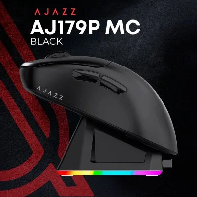 Мышка Ajazz AJ179P MC Charging Dock Wireless/Bluetooth/USB Black (AJ179P-MC-B), фото №7 Мышка Ajazz AJ179P MC Charging Dock Wireless/Bluetooth/USB Black (AJ179P-MC-B), фото №7