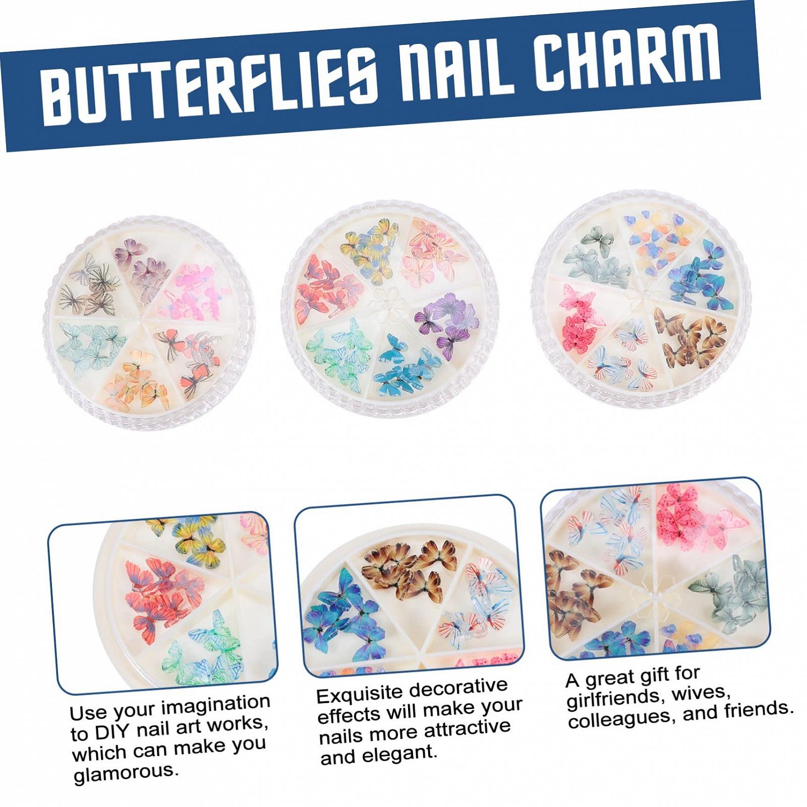 Прикраса для нігтів Метелик Healeved Діаманти Стрази Метелик, фото №9