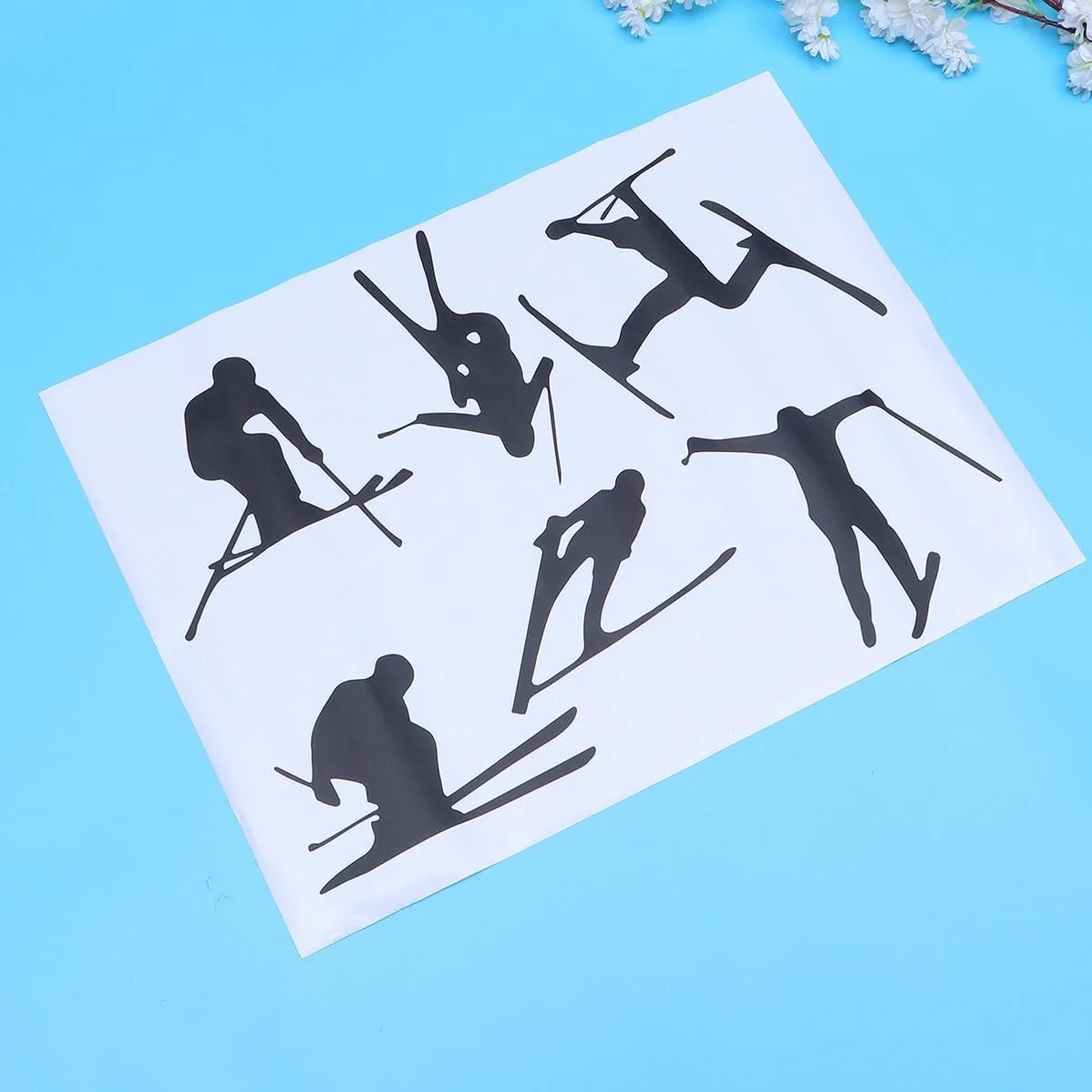 Настінна наклейка Skier Nordic Style Multiple Poses, фото №4