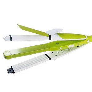 Плойка-утюжок-гофре Kemei JB-KM-2208 3в1 Белый - Фото 1