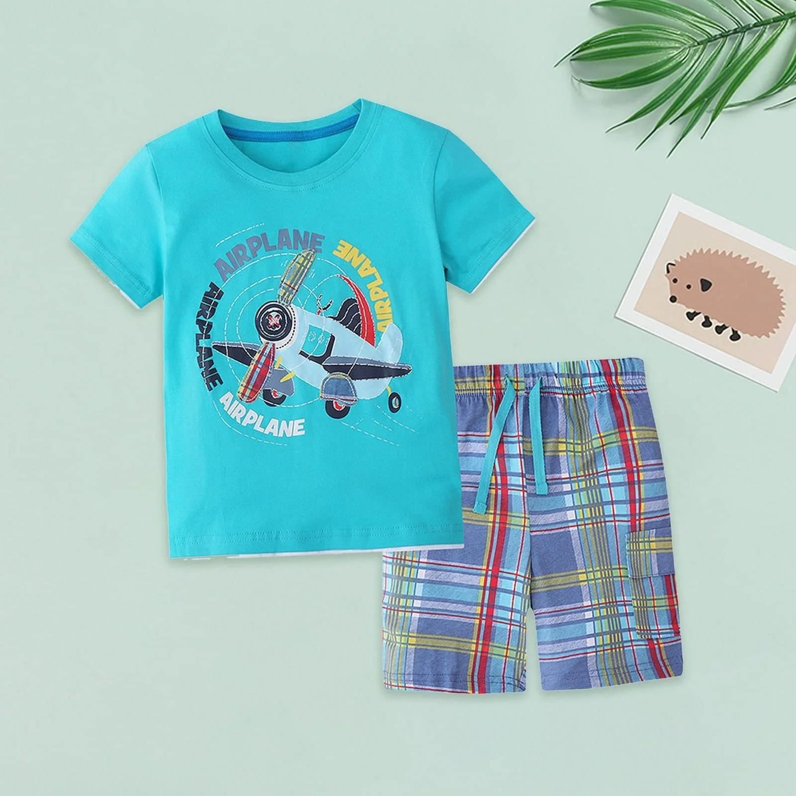 Летний комплект одежды для мальчиков Футболка и шорты, фото №3 Летний комплект одежды для мальчиков Футболка и шорты, фото №3