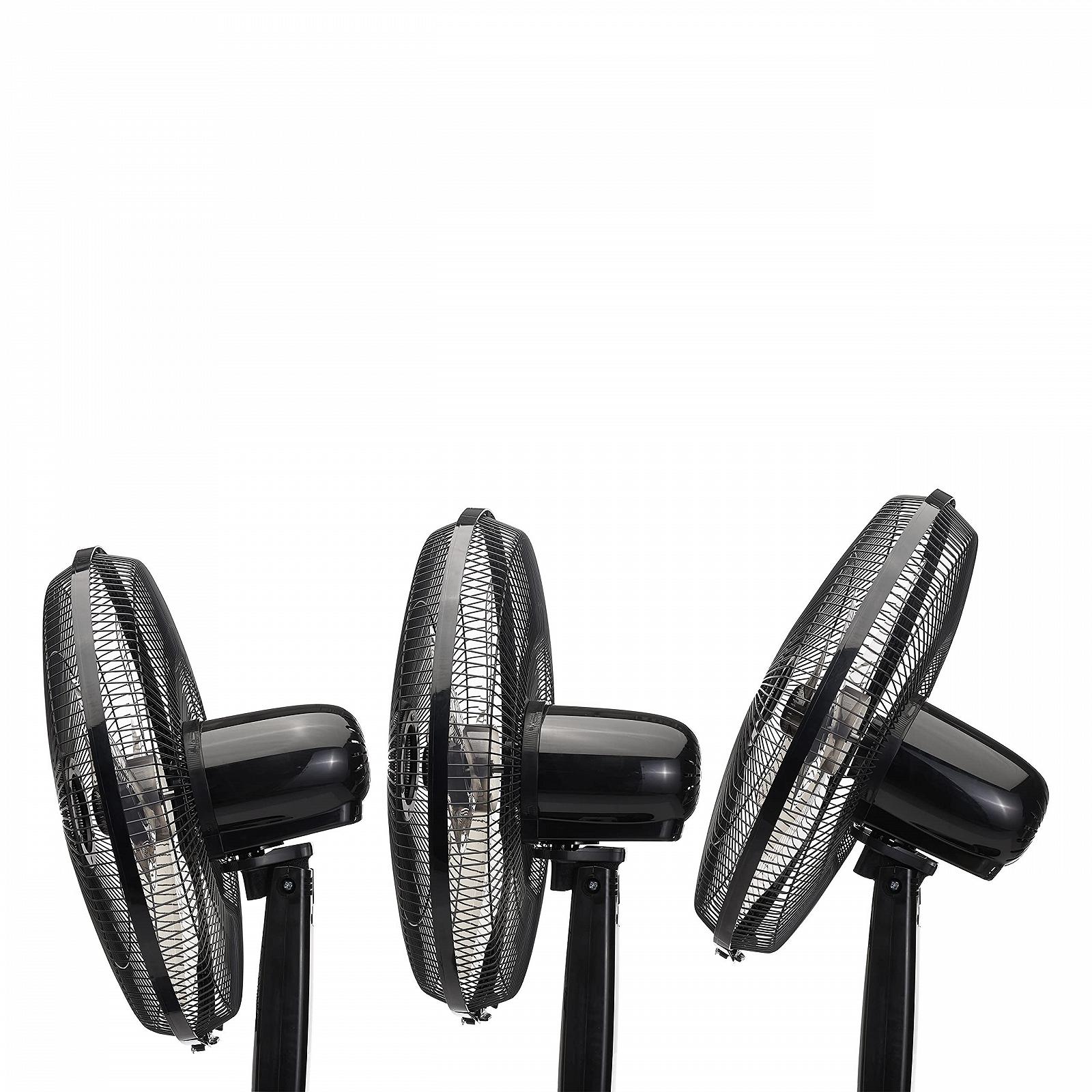 Вентилятор підлоговий Amazon Basics Dual 3 Blade Digital Oscillating з пультом ДУ, чорний, фото №2