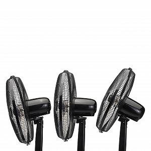 Вентилятор підлоговий Amazon Basics Dual 3 Blade Digital Oscillating з пультом ДУ, чорний synthetic.ua - Фото 1