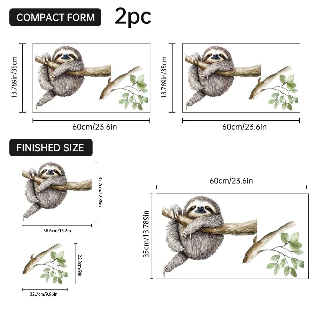 Наклейка Small Sloth 1 аркуш, фото №2 Наклейка Small Sloth 1 аркуш, фото №2