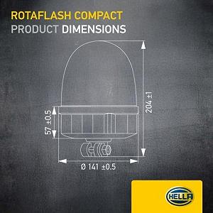 Проблесковый маячок HELLA 2XD 013 878-011 для AEBI DAF FRUEHAUF VOLVO FAUN HOLDER synthetic.ua - Фото 1