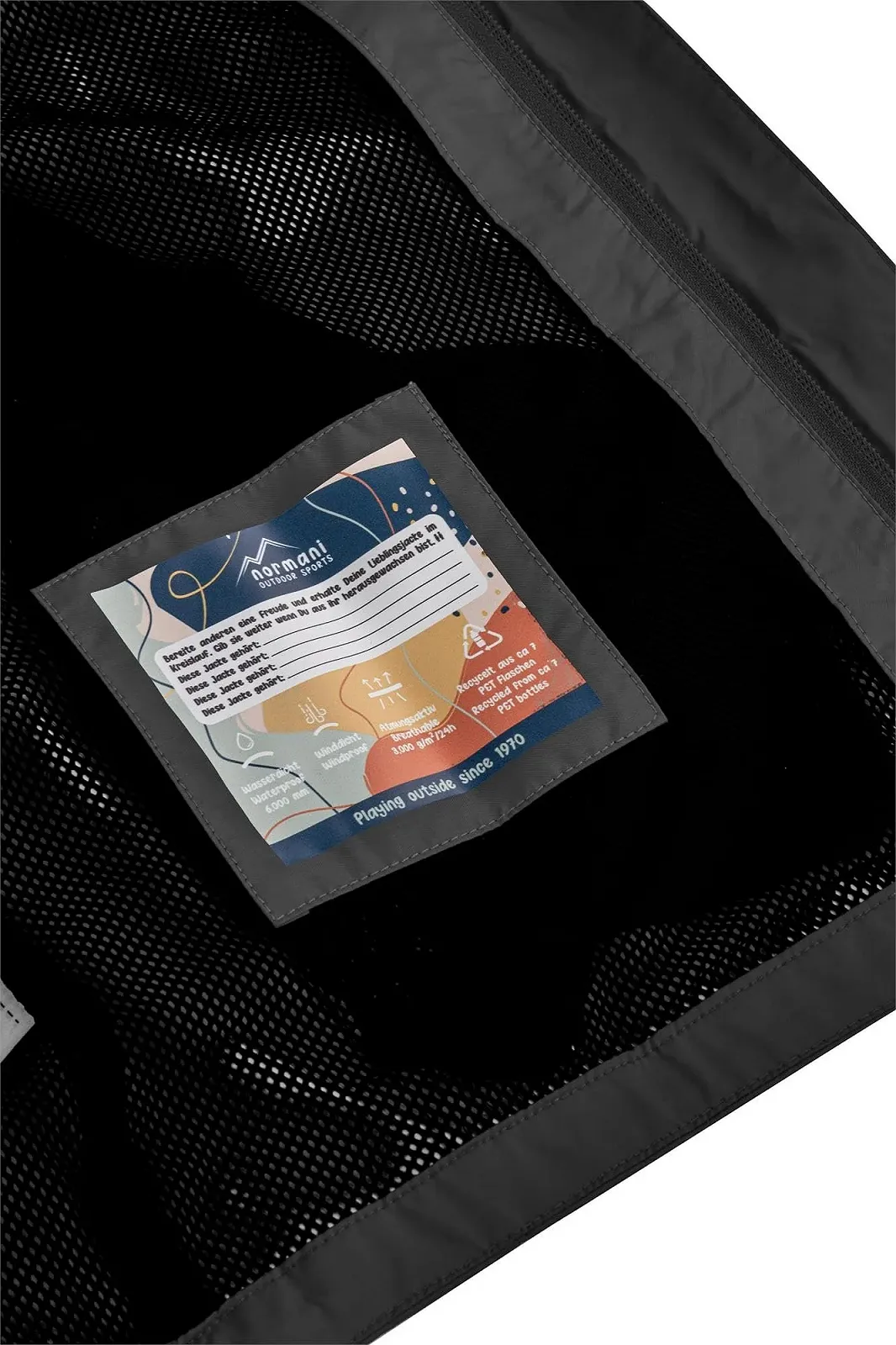 Сверхлегкая детская дождевая куртка Normani Водонепроницаемая переходная куртка с капюшоном Без подкладки Летняя куртка унисекс Дышащая куртка для активного отдыха, фото №8