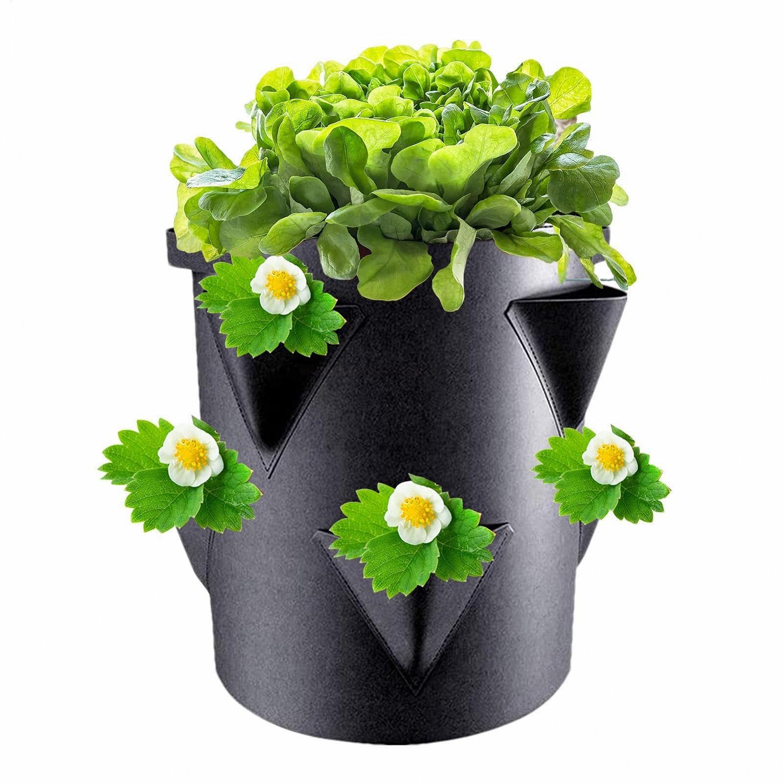 Горщики для полуниці сумки для вирощування рослин з нетканого матеріалу переносні дихаючі, фото №3