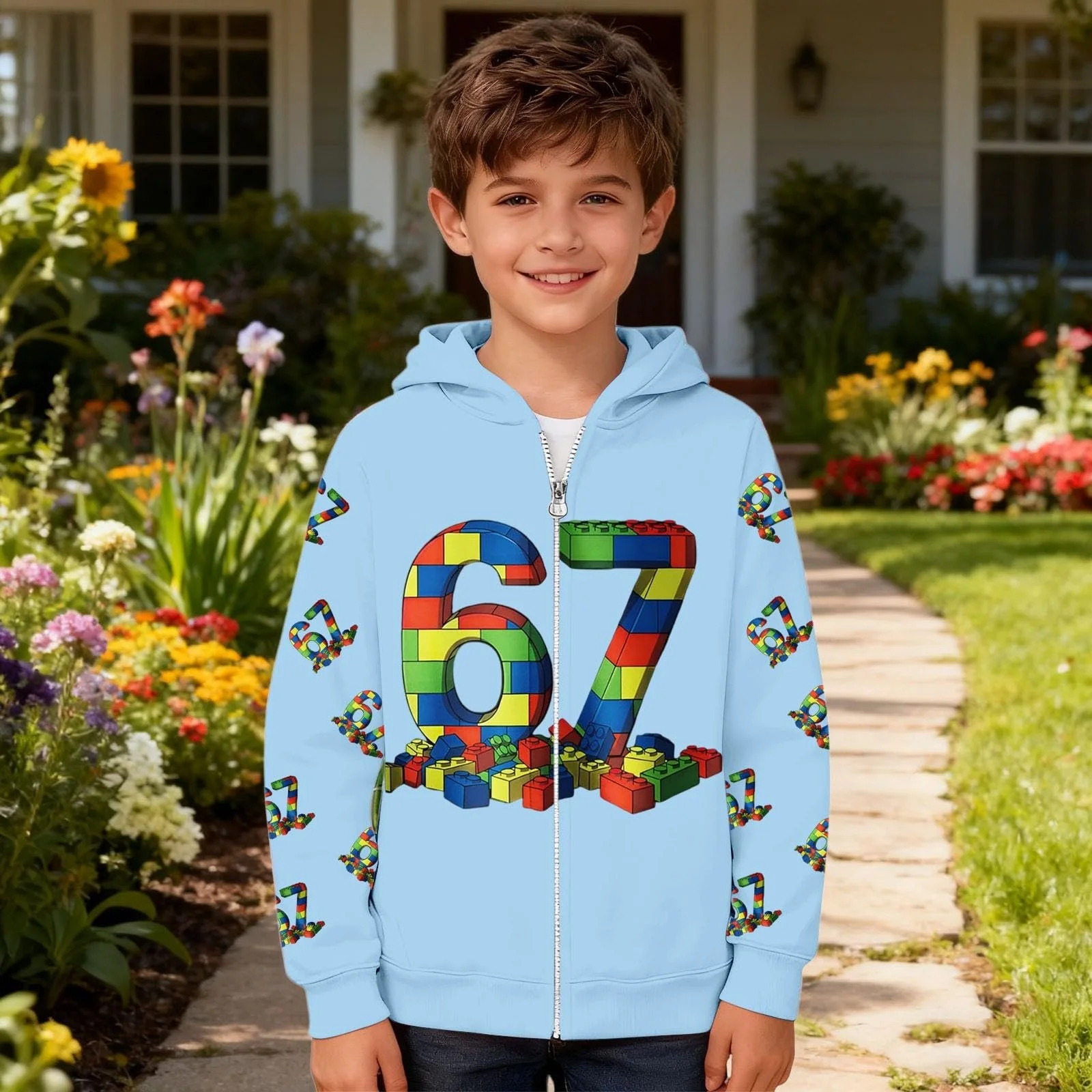 Худи Без бренда с принтом 67, фото №3