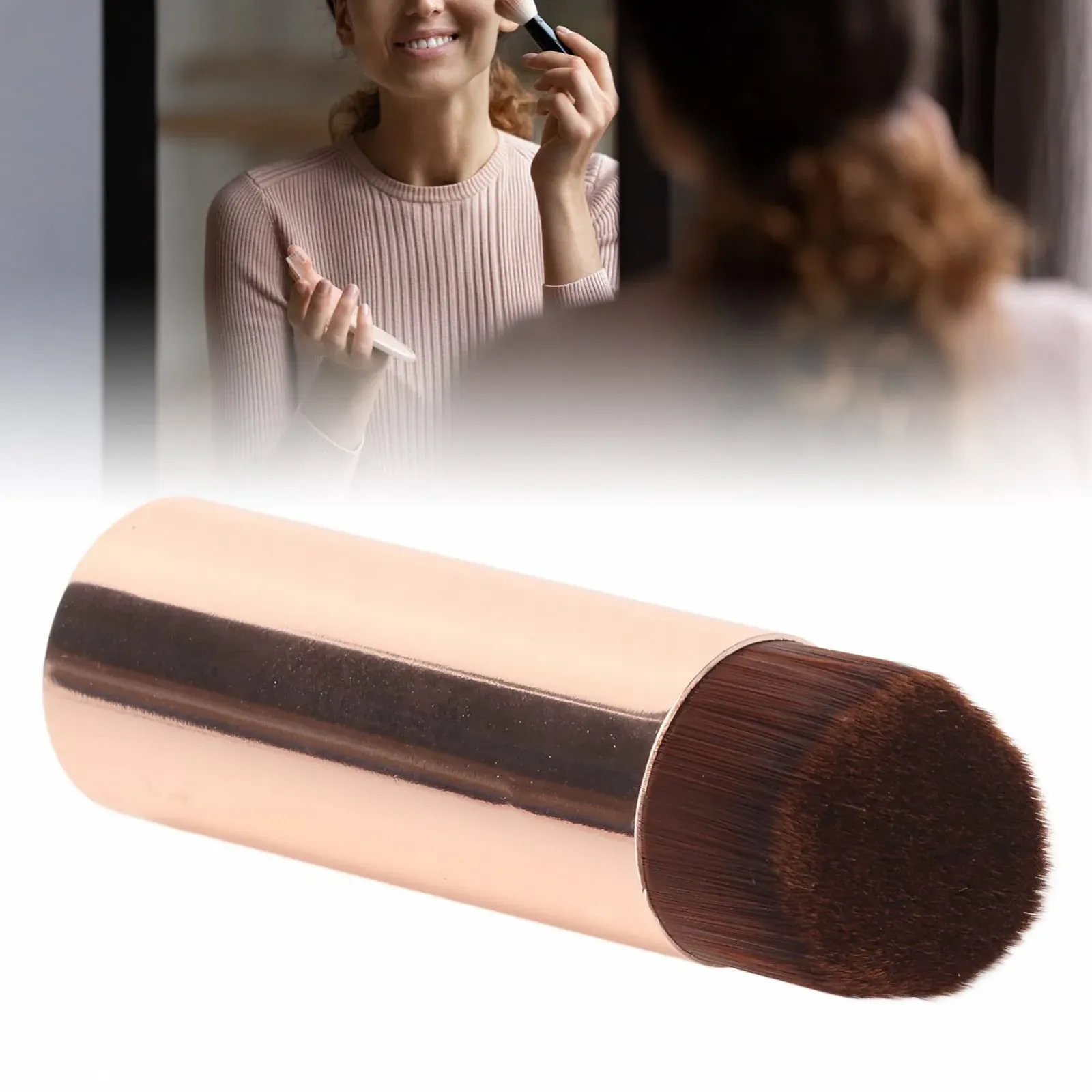 Пензлі для макіяжу з косою голівкою Traceless Flat Oblique з металевою ручкою, фото №2