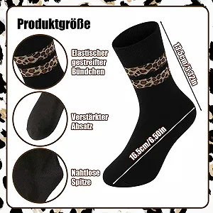 Спортивні шкарпетки з леопардовим принтом 6 пар, 36-42 synthetic.ua - Фото 1
