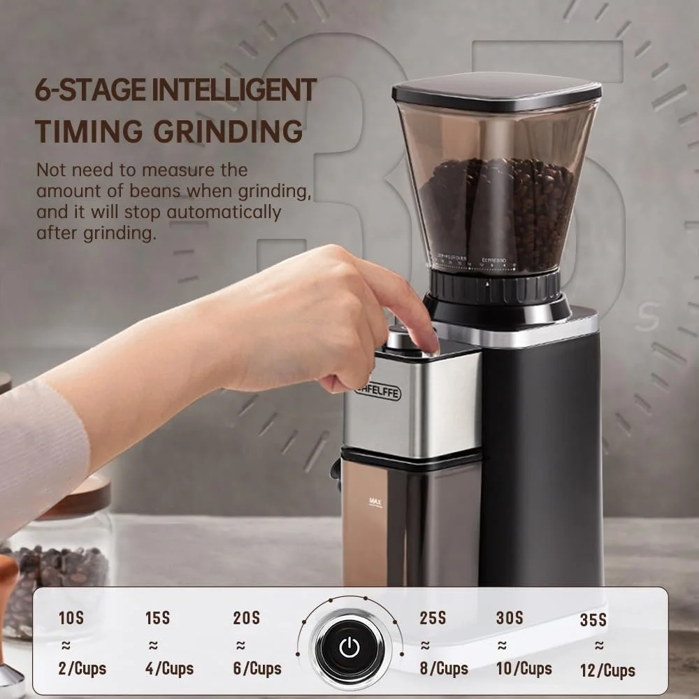 Кофемолка коническая Cafelffe MK-301, 420, нержавеющая сталь, 48 настроек, фото №3