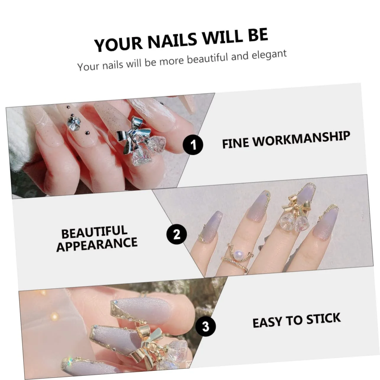 Наклейки для ногтей Beavorty Рождественские 4 шт Колокольчики, фото №8