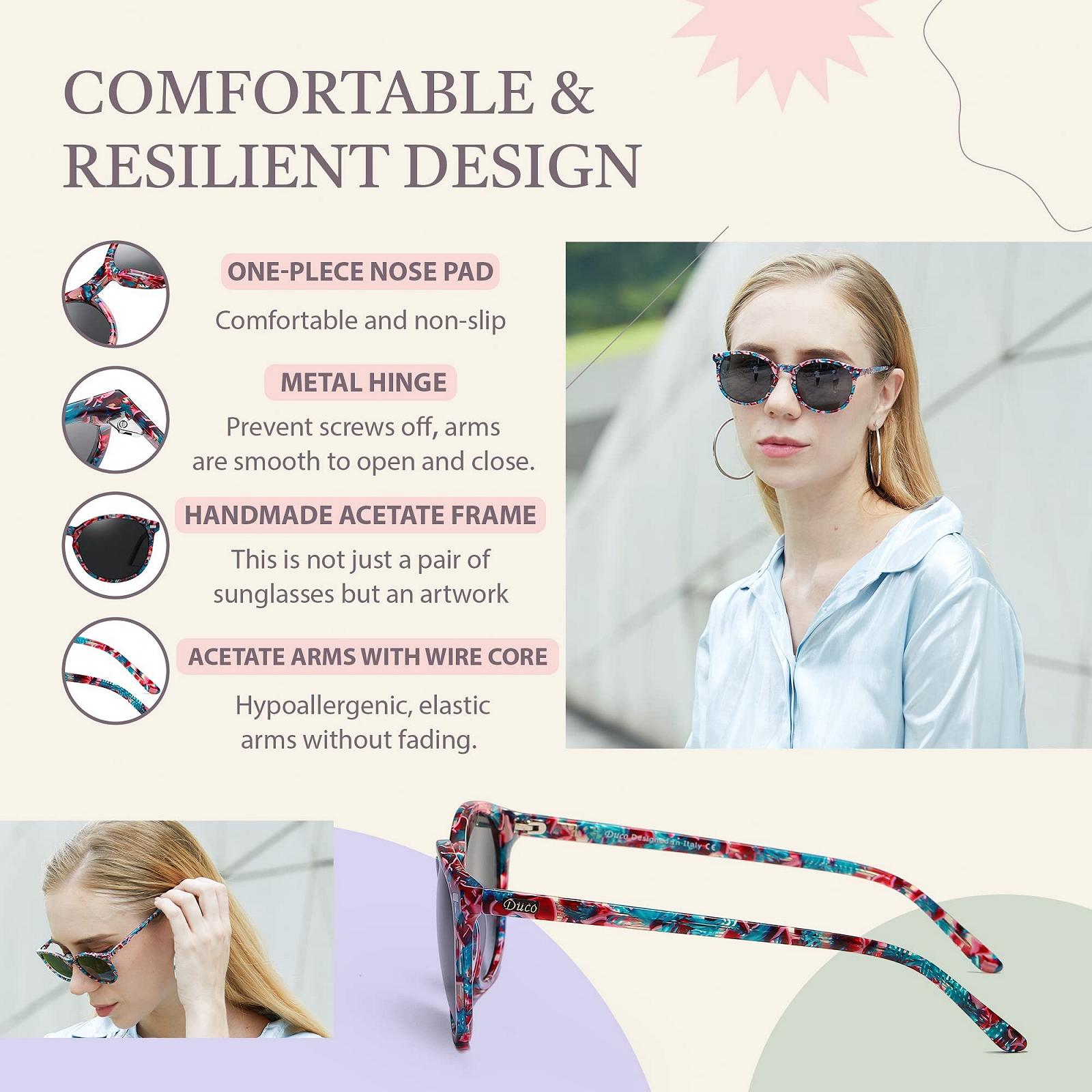 Сонцезахисні окуляри Жіночі Поляризовані Duco Ретро 1230 Захист UV400, фото №3