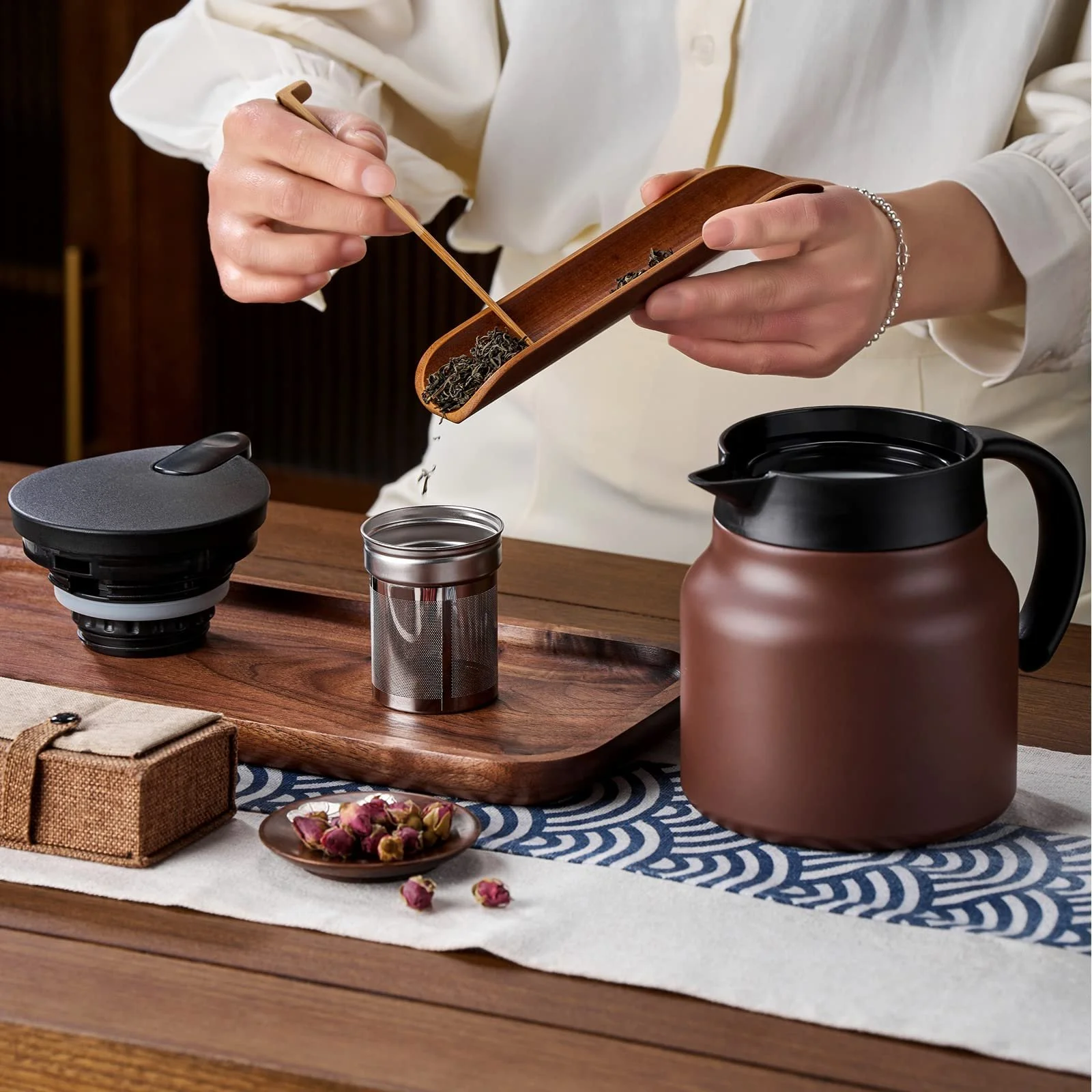 Термос-глечик для кави PARACITY з керамічною вставкою, 800 мл, маленький термос для подорожей зі знімним фільтром, фото №4 Термос-глечик для кави PARACITY з керамічною вставкою, 800 мл, маленький термос для подорожей зі знімним фільтром, фото №4