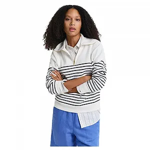 Женский Свитшот GANT Breton Rib Half Zip Sweat - Фото 1