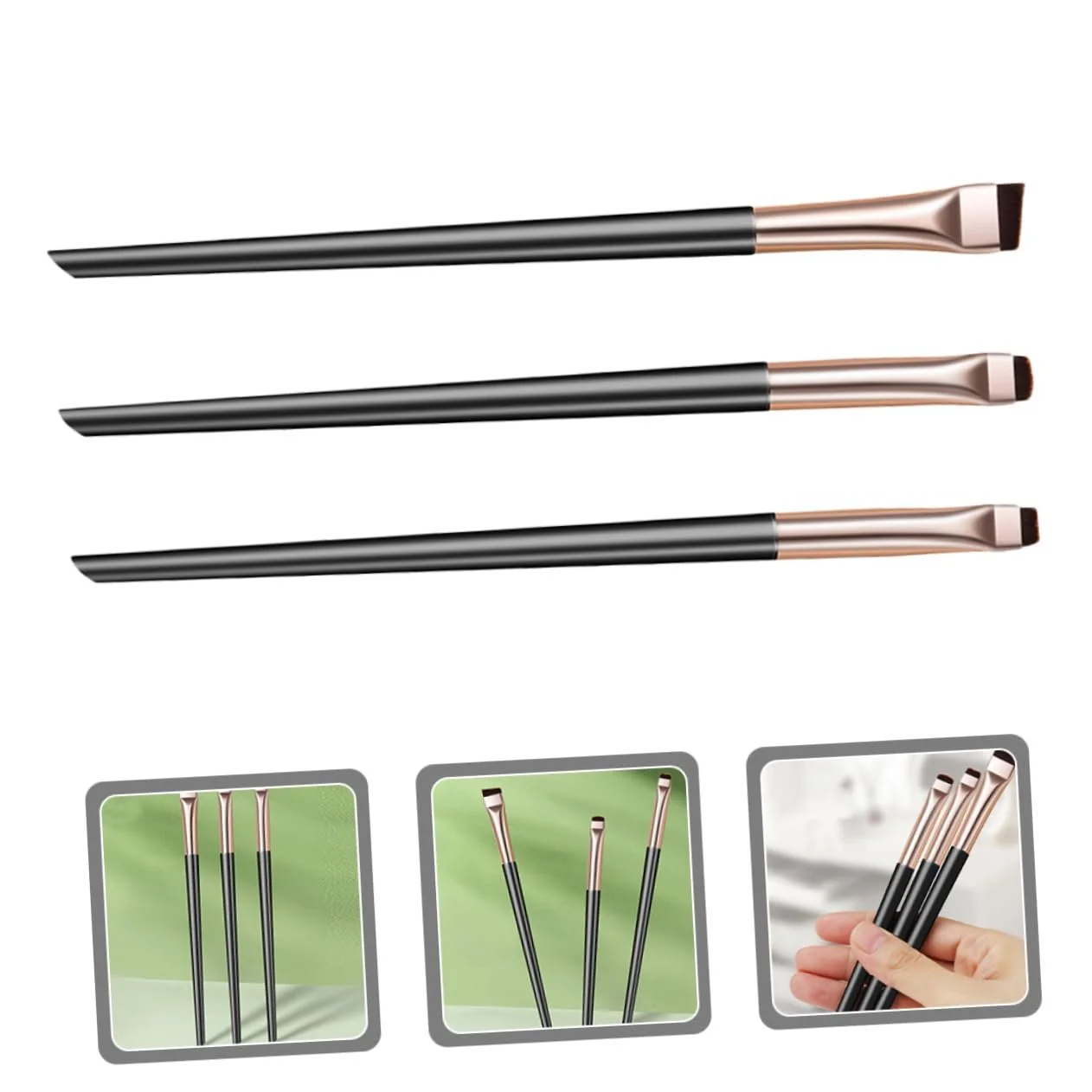 Пензлі Magiclulu для тіней, брів, макіяжу, плоский кут, інструмент для підводки очей, точний, фото №3 Пензлі Magiclulu для тіней, брів, макіяжу, плоский кут, інструмент для підводки очей, точний, фото №3