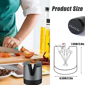 Ручне Точило для ножів 3 рівні вольфрамова сталь та кераміка на присосці synthetic.ua - Фото 1