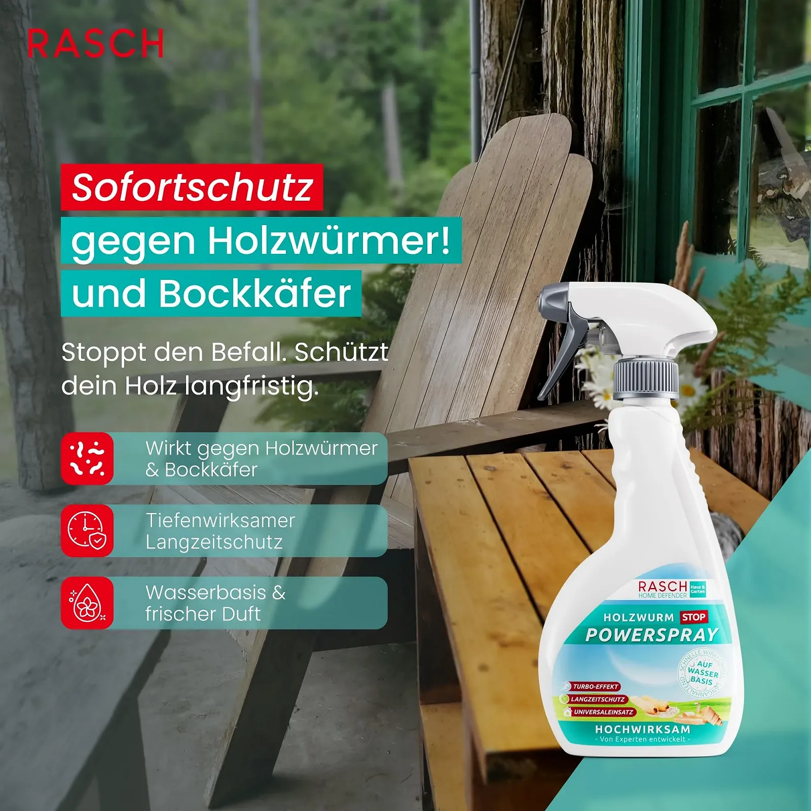 Спрей проти деревоточців Rasch Home Defender 500 мл, фото №2