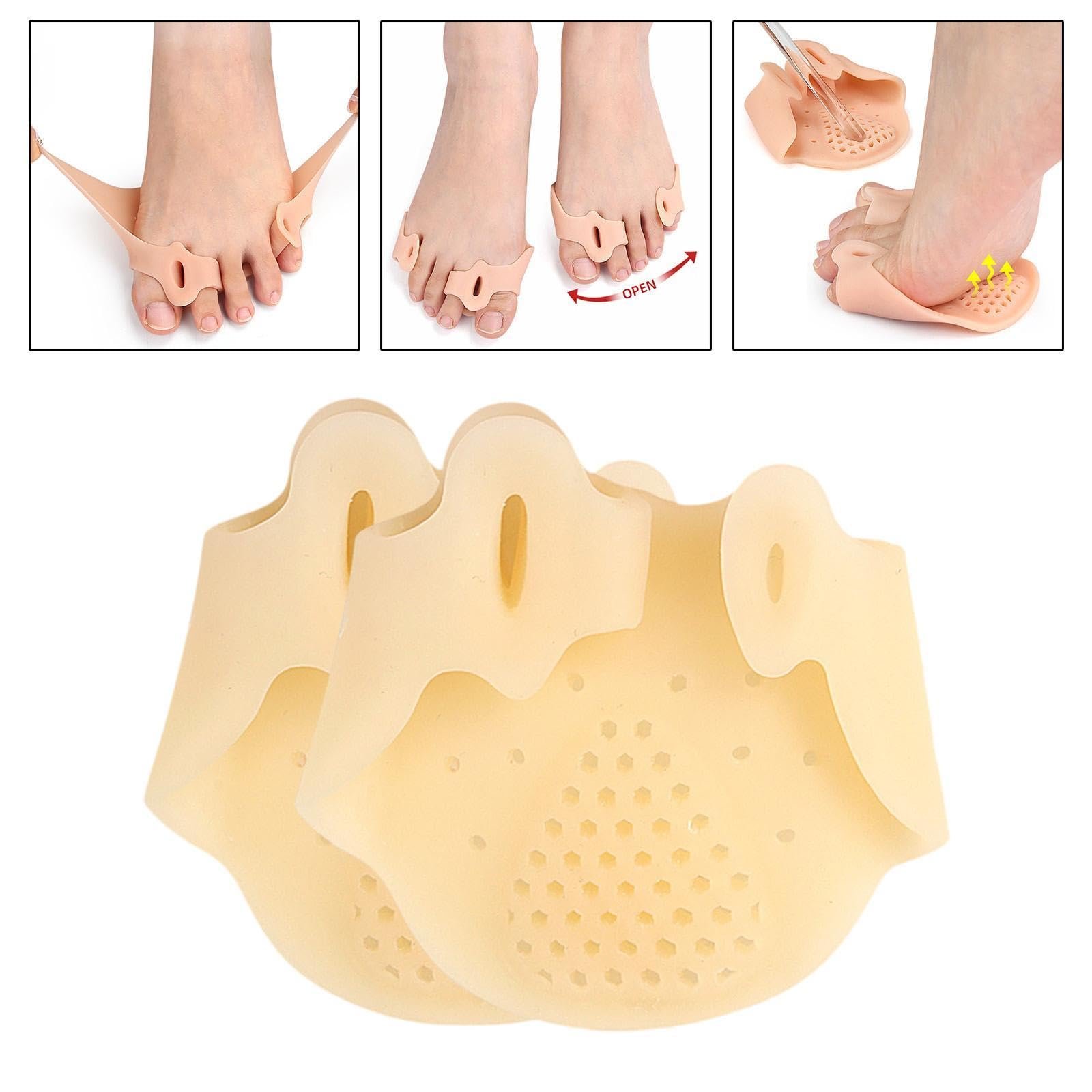 Роздільник для пальців MERIGLARE 2 шт Гелевий регульований з подушкою підтримки Жовтий, фото №3