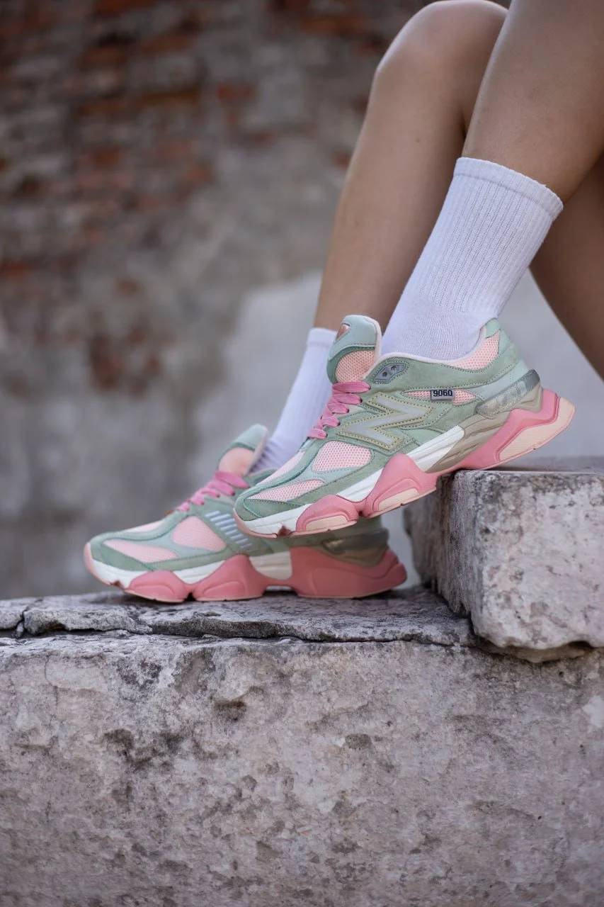 Кроссовки New Balance 9060 light Green Pink, фото №7