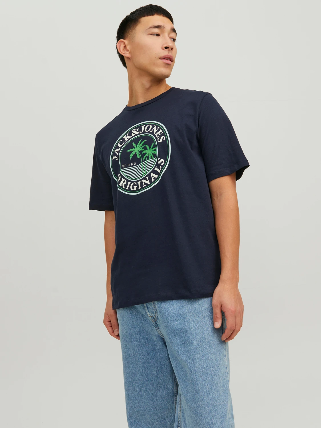 Футболка JORCODY SUMMER TEE SS CREW NECK 12235154- Blazer Jack&Jones Темно-синій S, фото №1